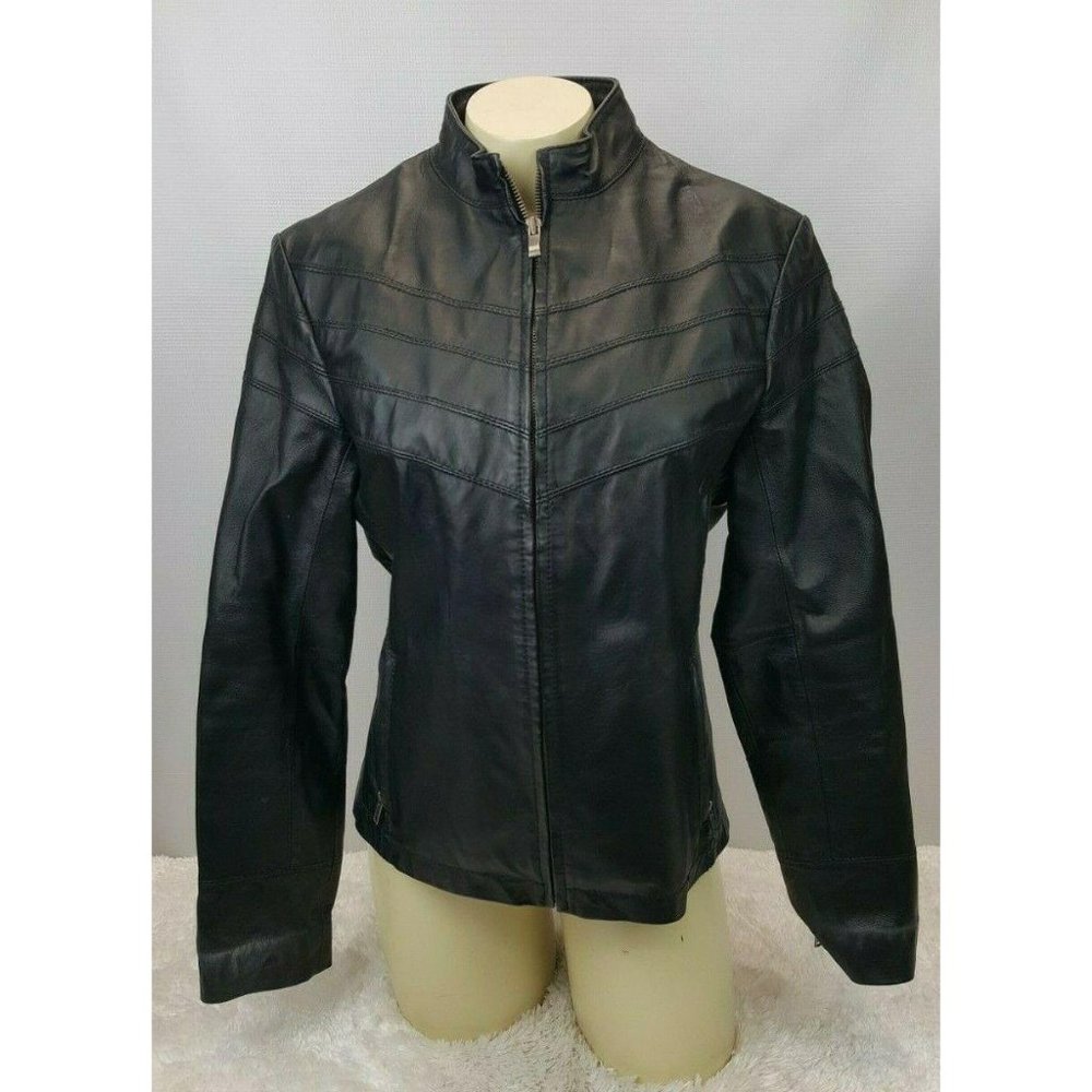 Street Legal 100% Leather Motorcycle Jacket Women Size Medium Black
